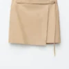 Leder-Wickel-Minirock