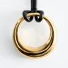 Lederhalskette mit Ring-Anhänger