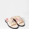Ledersandalen mit Aufdruck