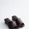 Ledersandalen mit Blockabsatz Ledersandalen mit Blockabsatz