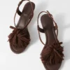 Ledersandalen mit Fransen