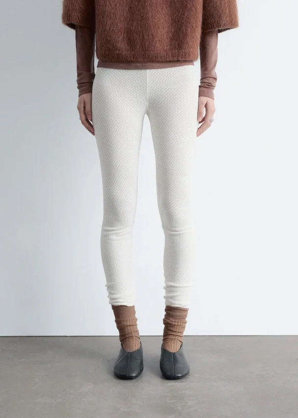 Leggings aus Pointelle-Strick Leggings aus Pointelle-Strick