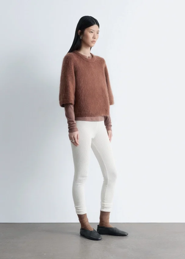 Leggings aus Pointelle-Strick Leggings aus Pointelle-Strick