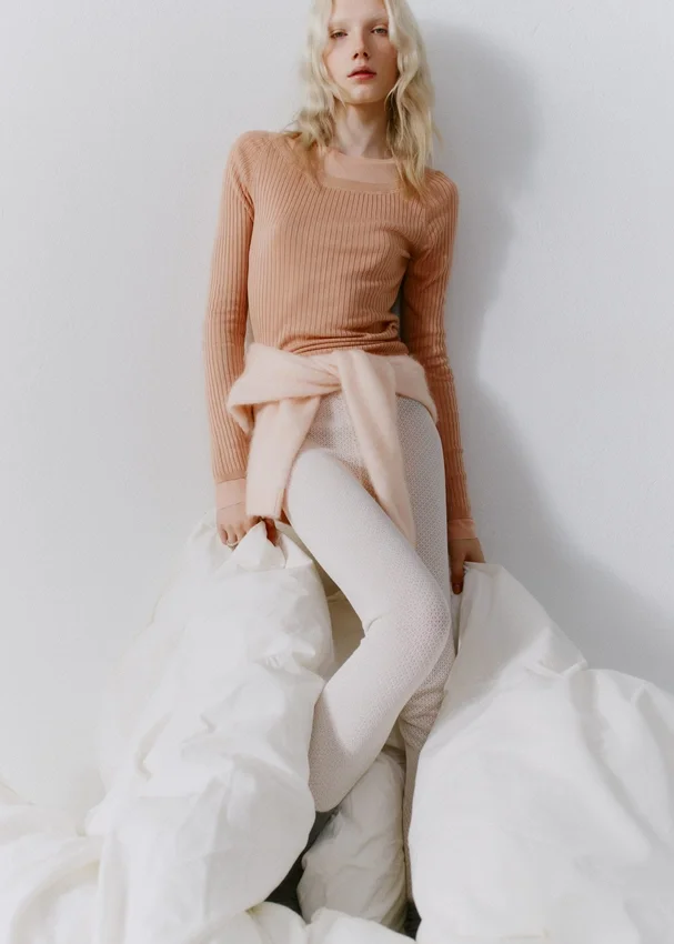 Leggings aus Pointelle-Strick Leggings aus Pointelle-Strick