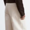 Lässige Baumwollhose mit weitem Bein Lässige Baumwollhose mit weitem Bein