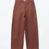 Lässige Baumwollhose mit weitem Bein Lässige Baumwollhose mit weitem Bein