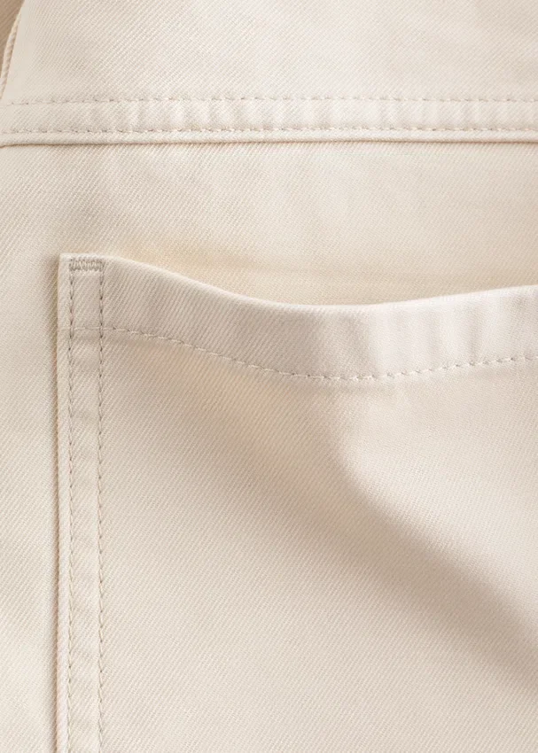 Lässige Baumwollhose mit weitem Bein Lässige Baumwollhose mit weitem Bein