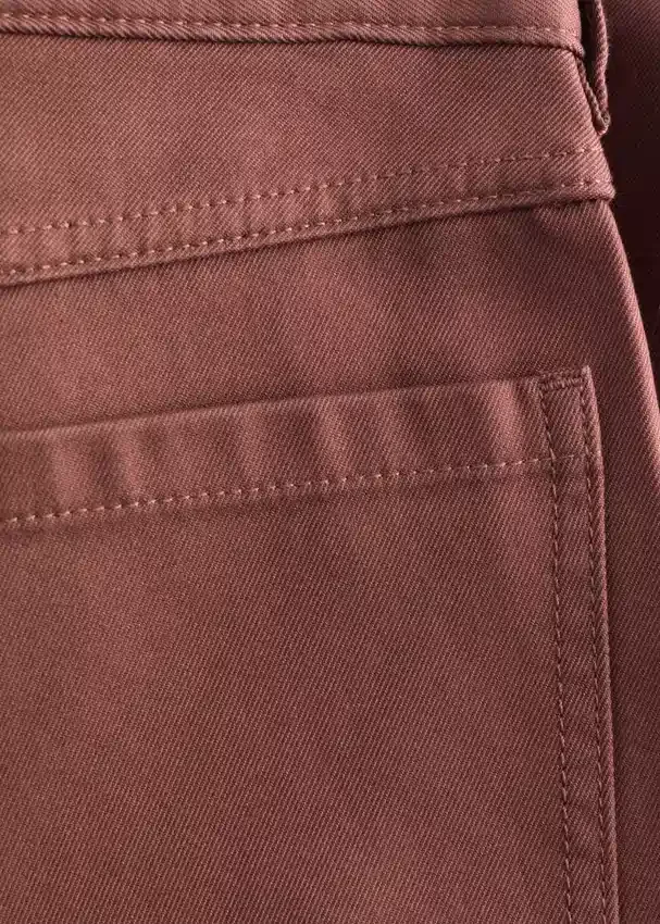 Lässige Baumwollhose mit weitem Bein Lässige Baumwollhose mit weitem Bein