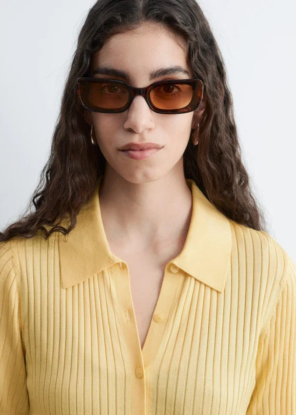 Markante rechteckige Sonnenbrille Markante rechteckige Sonnenbrille