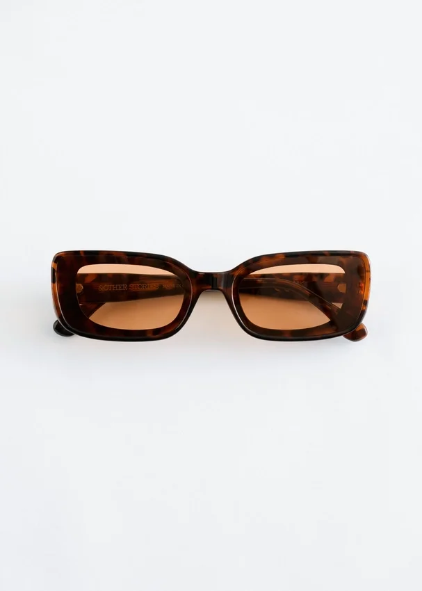 Markante rechteckige Sonnenbrille Markante rechteckige Sonnenbrille