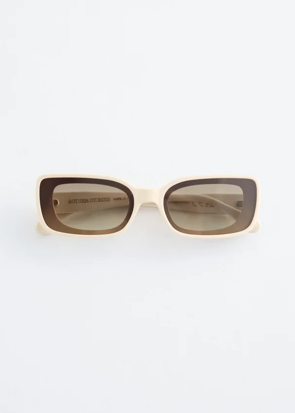Markante rechteckige Sonnenbrille Markante rechteckige Sonnenbrille
