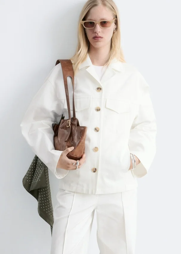 Maßgeschneiderte Jacke aus Baumwolltwill Maßgeschneiderte Jacke aus Baumwolltwill