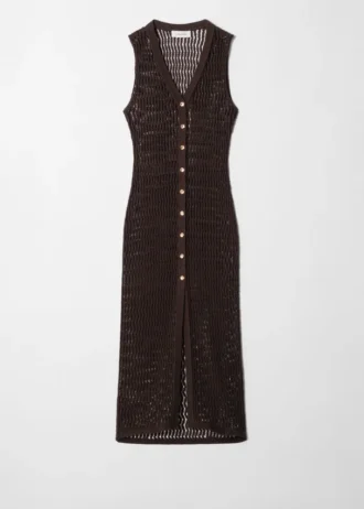 Maxikleid aus offenem Strick