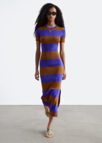 Maxikleid aus Rippstrick