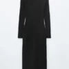 Maxikleid aus Rippstrick
