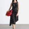 Maxikleid aus Seide mit Blumenmuster Maxikleid aus Seide mit Blumenmuster