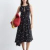 Maxikleid aus Seide mit Blumenmuster Maxikleid aus Seide mit Blumenmuster