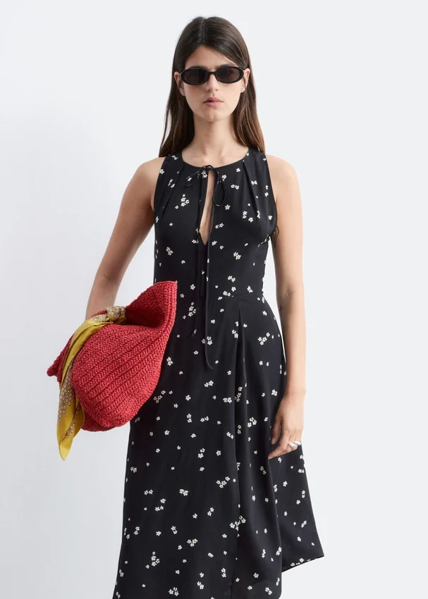 Maxikleid aus Seide mit Blumenmuster Maxikleid aus Seide mit Blumenmuster