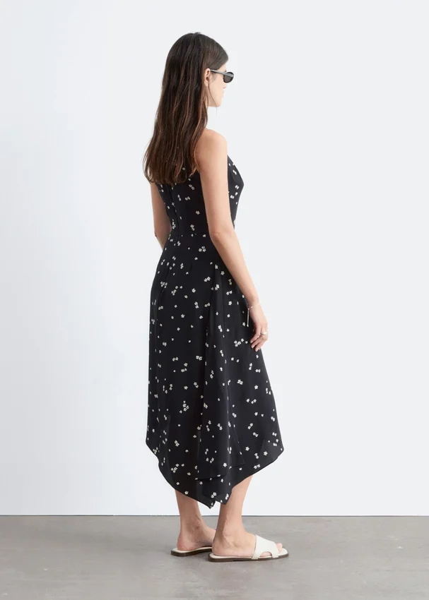 Maxikleid aus Seide mit Blumenmuster Maxikleid aus Seide mit Blumenmuster