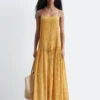 Maxikleid mit plissiertem Oberteil Maxikleid mit plissiertem Oberteil