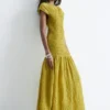 Maxikleid mit Smokarbeit