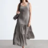 Maxikleid mit Stufenrock Maxikleid mit Stufenrock