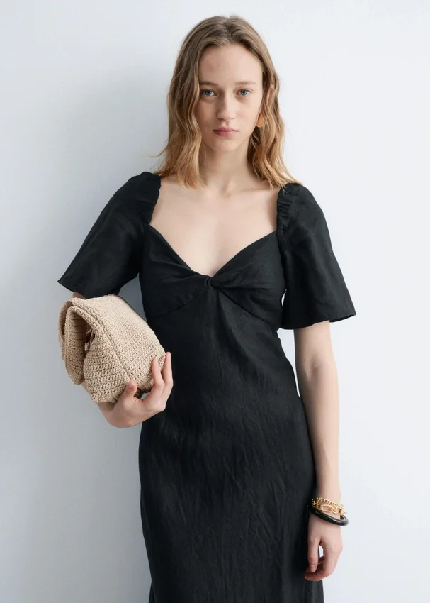 Midikleid aus Leinen Midikleid aus Leinen