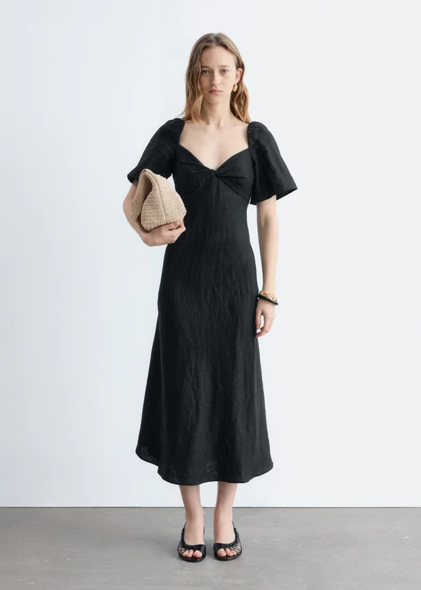 Midikleid aus Leinen Midikleid aus Leinen