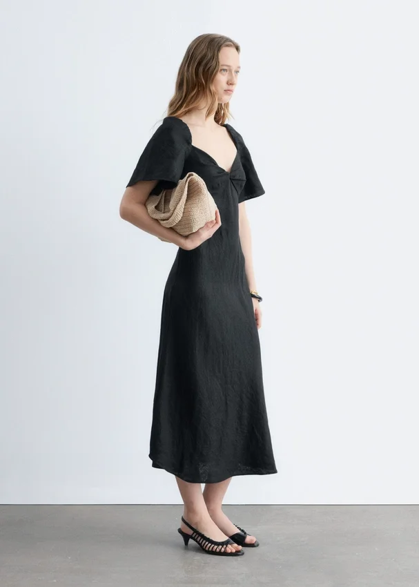 Midikleid aus Leinen Midikleid aus Leinen