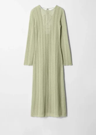 Midikleid aus Pointelle-Strick Midikleid aus Pointelle-Strick