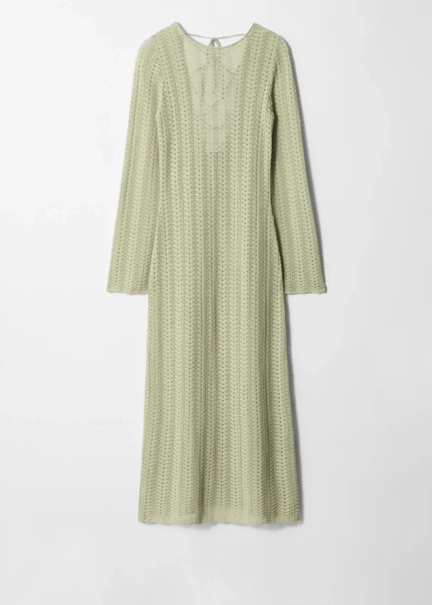 Midikleid aus Pointelle-Strick Midikleid aus Pointelle-Strick
