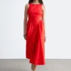 Midikleid mit Bindeband