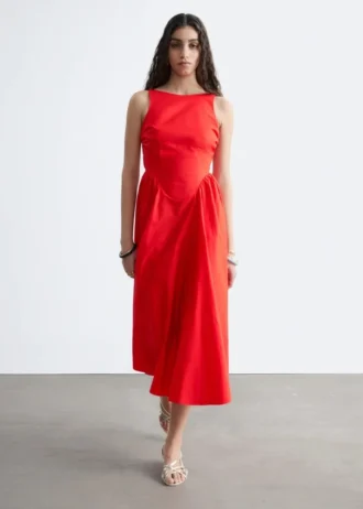 Midikleid mit Bindeband