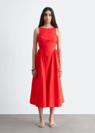 Midikleid mit Bindeband