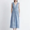 Midikleid mit Bindebändern