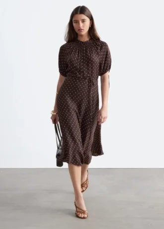 Midikleid mit Bindegürtel