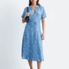 Midikleid mit Bindegürtel