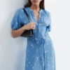 Midikleid mit Bindegürtel