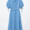 Midikleid mit Bindegürtel