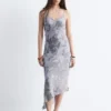 Midikleid mit Blumenmuster und Trägern