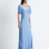 Midikleid mit Flatterärmeln