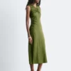 Midikleid mit gerafftem Schlüssellochausschnitt Midikleid mit gerafftem Schlüssellochausschnitt