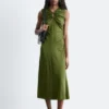 Midikleid mit gerafftem Schlüssellochausschnitt Midikleid mit gerafftem Schlüssellochausschnitt