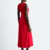 Midikleid mit gerafftem Schlüssellochausschnitt Midikleid mit gerafftem Schlüssellochausschnitt