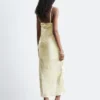 Midikleid mit Jacquard-Cowl-Ausschnitt