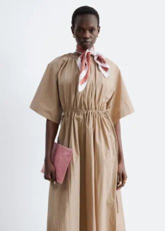 Midikleid mit Kordelzug