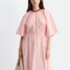 Midikleid mit Kordelzug