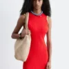 Midikleid mit Rippmuster Midikleid mit Rippmuster