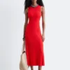 Midikleid mit Rippmuster Midikleid mit Rippmuster