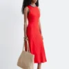Midikleid mit Rippmuster Midikleid mit Rippmuster